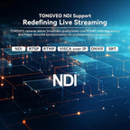 TONGVEO 4K NDI PTZ Camera AI Auto-Tracking 20X Optical Zoom HDMI IP Live Streaming SDI USB3.0 PoE LAN Supports for Church Worship Event Video Conference YouTube OBS vMix Zoom Teams and More