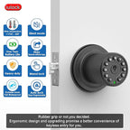 iulock Keypad & Key Smart Door Lock, 50 User Codes, Waterproof, Auto Lock - Matte Black