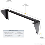 StarTech.com 2U Vertical Wall Mount Patch Panel Bracket - Steel Rack Mount Bracket w/Hardware for 19" Network, Server and Data Equipment , TAA (RK219WALLV)
