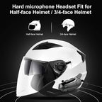 cepkquis Motorcycle Bluetooth Headset Wireless Helmet 2-Way 400M Intercom Headphone with CVC Noise Cancellation Stereo Music IPX6 Waterproof for Half/Open Face Helmet 2 Pack