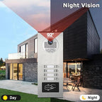 Wired Apartment Video Intercom System,1080P HD Video Doorbell, Compatible with 8 Units 7-inch Touchscreen,Supports Motion Detection,Two-Way Audio,Tuya Smart Home