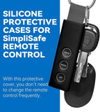 Protective Silicone Sleeve for SimpliSafe KeyFob - Arm and Disarm Remotely, Flexible Case for SimpliSafe Home Security System KeyFob - Latest Gen (Black)