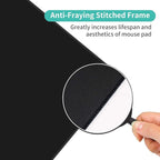 Dynippy Thin Extended Gaming Mouse Pad （31.5 * 11.8 * 0.08 inch） with Stitched Edges Large Mousepad Long XXL Keyboard and Mouse pad Desk Mat for Gaming Office & Home - Almond Blossom