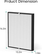 Elnuliros Premium Replacement Filter Compatible with AirDoctor AD3000 Air Cleaner Purifier, Not for AD3500 Version, Include 2 High-Performance Filters, Part # ADF3001, ADF3002