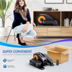 GUGTTR Under Desk Elliptical Machine, Electric Elliptical Leg Exerciser for Seniors Fully Assembled, Quiet & Portable Electric Seated Pedal Exerciser with Remote Control & 12 Adjustable Speeds