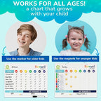 QUOKKA Reward Chart for Kids - Magnetic Behavior Chore Chart for Kids at Home - Dry and Erase Routine and Responsibility - Use 84 Magnets & 102 Stars - from Toddlers to Teens