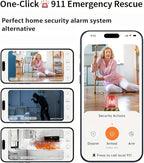 Security Cameras Indoor, 2K 5G&2.4Ghz WiFi Camera for Security Home with 911 Monitor Alert, 360 PTZ Baby/Pet/Dog Camera AI Search Motion Detection, Color Night Vision, Speaker, US Cloud Storage, 2Pack
