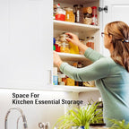 Wall Kitchen Cabinets, RTA Cabinets, White Shaker Cabinet, Wall Mounted, RTA Upper Cabinet, Modern for Kitchen and Bathroom with Door (White, 24" W x 42" H x 12" D)