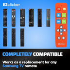 Samsung Replacement TV Remote Compatible with Samsung TV's ONLY (Orange) Big Button TV Remote Control, Simplified and Easy to Use (2xAAA Batteries not Included)