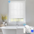 COOLWINDS Motorized Blinds with Remote Cordless Automatic Motorized Shades Custom Blinds for Windows Smart Curtains Compatible with Alexa Google Home(Light Filtering Cloud White,W23 x H72in)