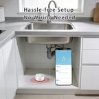 100dB Loud Wireless Water Leak Detector, WiFi Water Leak Sensor for Kitchen Bathroom Basement, Floor & Pipe Drip Alert