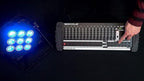 Rockville ROCKFORCE W4 384 Channel Wireless DMX Lighting Controller, MIDI Control, Built-in 2.4GHz Transmitter, Music Triggering, Wide Voltage Input, for DJs and Stage Lighting