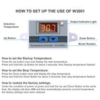 XH-W3001 Digital LED Temperature Controller Module Digital Thermostat Switch with Waterproof Probe Programmable Heating Cooling Electronic Thermostat Range from -50℃ to 110℃ (12V 10A 120W) (4 Pieces)