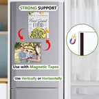 Mutualsign 20 Pcs Wall Sign Holder 8.5"x11" Magnetic Sign Holder, Rigid Print Protectors with Adhesive & Magnetic Tapes, Wall Mount Plastic Paper Holder for Office Store Home Window Display (Clear)