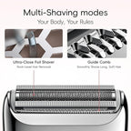 yoose Electric Razors for Women, IPX7 Alloy Body Bikini Trimmer for Women (USB-C, Trimmer Comb, Multi Shaving Modes), Portable Size, Sakura Pink