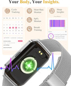 Fitness Tracker Watch for Women Men, Step Counter Compatible with iPhone Android, IP68 Waterproof Activity Tracker with Sleep Monitor, 110+ Sports Pedometer (Minimalist, Cold Steel Silver, 1.57)