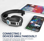 Sarevile Trucker Bluetooth Headset, V5.2 Wireless Headset with Upgraded Microphone AI Noise Canceling, On Ear Bluetooth Headphone with Mute for Driver Office Call Center (Black)