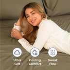 Twin Size 3 Piece Sheet Set - Comfy Breathable & Cooling Bed Sheets Set - Hotel Luxury Bedding for Women, Men, Kids, Teens, Boys & Girls - Deep Pockets, Ultra-Soft and Wrinkle Free - Oeko-Tex - Khaki