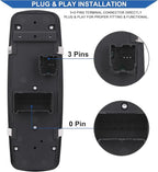 Obaee Window Switch Power Control Button Front Left Driver Side Compatible with 2010-2011 Dodge Grand Caravan/Chrysler Town & Country, Replacement OEM 04602535AI, Double Autos 3+0 Pinss