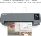 SINCHI 13-Inch 4-Roller Thermal Laminator & Foil Applicator w/LCD Display, 30s Warm-Up, 16s/Sheet, Supports 3–10 Mil, Micro-Adjust for Smoother Results, Commercial-Grade for Busy Offices, DIY Crafts