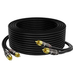 RCA Cable 6 FT, 2RCA to 2RCA Stereo Audio Cable, 【Zinc Alloy Shells, Oxygen-Free Copper, Gold-Plated Plugs】2 RCA Audio Adapter Cord, for Home Theater, HDTV, Amplifier, Hi-Fi System, Car, Speaker