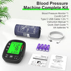 Blood Pressure Monitor Upper Arm: Automatic Blood Pressure Monitors for Home Use - Electric BP Machines Large Cuff 8.7"-16.5" Adjustable - LCD Digital Display 2 Users 99 Sets Memory