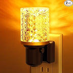 L LOHAS LED Night Light, 2 Pack Dimmable Night Lights Plug into Wall, Automatic Night Lights Plug in with Auto Light Sensor,Adjustable Brightness Amber LED Night Light, for Bedroom Hallway Home Decor