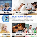 Visual Timer for Kids and Adults, 60-Minute Countdown Timer for Classroom & Kitchen, Desk Timer for Study, Time Manager Tool for Kids with Cute Cartoon