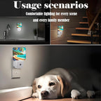 FSHVQKD Seaside Town Night Light,Plug Into Wall Decor for Stairway,Hallway,Kitchen,Dusk to Dawn Sensor Nightlights for Boys/Girls/Women/Men Room Gifts