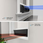 Vornado TRANSOM AE Window Fan with Alexa, 4 Speeds, Reversible Exhaust Mode, Weather Resistant Case, Whole Room, Black