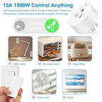 Greencycle Wireless Remote Control Outlet Plug Switch Kit,Remote Light Switches,On Off Outlet Switch for Lights,Lamps,Fans,300ft Long Range,No Wiring,15A 1500W,for Household Appliance,1SW+2Outlets
