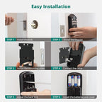 AkaGear DS10 Keyless Entry Door Lock with Handle - 2 Lever Handles, Fingerprint Door Lock, Keypad Deadbolt, 2 Keys, Code, Smart Locks for Front Door, Auto-Lock, Easy Installation - Satin Nickel