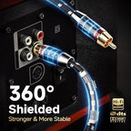 TODN 75-Ohm Coaxial Digital Audio Cable Audiophile 24K Gold-Plated RCA Male Connector SPDIF Coax Cable with OCC-Core, Dual Shielded for Subs/TVs/Apms (4.9ft /1.5m)
