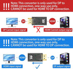 Mbiydeg DisplayPort to HDMI Adapter 4K 30Hz, 3-Pack Uni-Directional DP to HDMI Converter (Male to Female) Compatible with Laptop/PC/Monitor/TV, Stable Signal for Home Office Gaming & Streaming.
