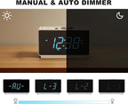 iTOMA Alarm Clock Radio with Bluetooth Speaker, FM Radio, Dual Alarm with Snooze, Large LED Display, Dimmer Control, USB Charging Output and Night Light CKS708