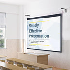 WALI Universal Projector Screen Ceiling Mount, Wall Hanging Mount L-Brackets, 12 inch Adjustable Extension with Hook Kit, Perfect Projector Screen Placement Hold up to 80 lbs (PSM001XL-B), Black