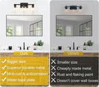 SOPEAS 3-Light Bathroom Vanity Light, Black Vanity Lights with Clear Glass Shades, Bathroom Wall Sconce Lamp for Mirror Living Room Bedroom Hallway