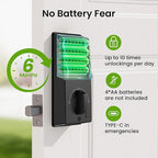 GHome Smart Door Lock KD30, Fingerprint Smart Deadbolt for Front Door, 5 in 1 Keyless Entry Door Lock, App Control, Auto Lock, 0.3s Unlock, Easy Install, for Home/Apartment/Office