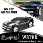 WSTER WS-592 Supercar Design Bluetooth Replica Speaker – Portable Car Model Wireless Speaker with TWS Stereo, FM Radio, LED Party Lights, USB/TF Playback, Hands-Free Calling, Microphone(Black)