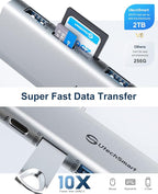 USB C Hub Adapter MacBook - UtechSmart 7 in 2 MacBook Pro/Air Accessories Multiport Adapter with Thunderbolt 3 Port, 100W PD 4K@30Hz, 40Gbps 4K HDMI, 3*USB3.0 Data Port SD and MicroSD Card Reader