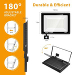 YANYCN 2 Pack 300W LED Motion Sensor Flood Light,LED Work Light with Plug,Super Bright IP66 Waterproof Floodlight Outdoor 43500 lumens 5000K Daylight Dusk to Dawn Security Light for Garage,Front Porch
