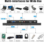 Suprlipy 10.1 Inch Mini Small HDMI Monitor 1920x1200 16:10 IPS Metal Housing LCD Color Display Screen Support HDMI/VGA/AV/BNC Earphone Input Built-in Dual Speakers for PC Security CCTV Camera RasPi