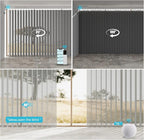 Blindify Motorized Sheer Vertical Blinds with Remote, Light Filtering Smart Vertical Blinds Work with Alex Google Home, Horizontal Blinds for Sliding Glass Doors, Customize(Linen Dark Gray)