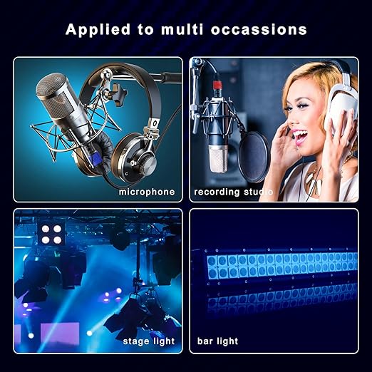 AuxLink XLR Cables 50FT 10Packs, XLR Microphone Cable Male to Female Gold-Plated 3-Pins Compatible with Microphones, Stage Lighting, Speaker Systems and More