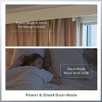 Takkicept Automatic Curtain Opener Electric: Smart Remote Control Closer｜Long-Lasting Battery/Type-C｜No Drill for 8-40mm Roman Rods/T-Tracks & U-Rails｜Quiet Motor Robot for Bedroom/living room