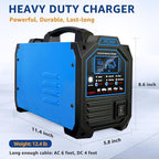 PCHH 12V 24V Car Battery Charger Heavy Duty, 0-15A Automatic Battery Maintainer, Smart Trickle Charger with Auto Shutoffs, Repair, Winter Mode, for Automotive Car Truck Motorcycle Lawn Mower Boat AGM