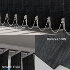 Blindify Motorized Vertical Blinds Compatible with Alexa Google Home, Blackout Sliding Door Shades Smart Vertical Blinds Remote Control Customize, 3-Layer Dark Grey