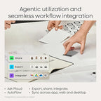 Plaud Note Pro AI Voice Recorder, Transcribe & Summarize with AI, App Control, Note Taker for Meetings & Calls, Supports 112 Languages, Ultra-Slim w/InstantView Display, Case Included, Silver