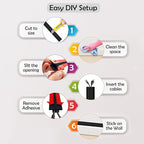 Rubber Bond TV Cord Hider Cable Protector - Strong Self Adhesive Wall Cord Cover Cable Hider - Low Profile Cable Management Wall Cord Concealer Cable Raceway