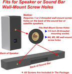 Pbxifge Sound Bar Wall Mount Brackets for Vizio Soundbar Wall Mounted Holders S3820W-C0 SB3851-C0 SB4051-D5 S5430W-C2 SB3651-E6 S2920W-C0 Mounting Bracket Kit with Screws